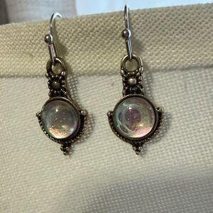 Elegant Pink and Gold Earrings